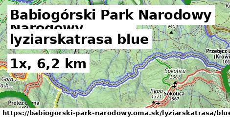 Babiogórski Park Narodowy Lyžiarske trasy modrá 