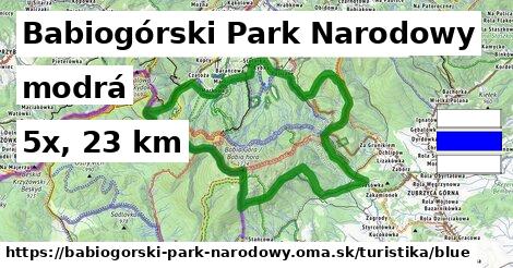 Babiogórski Park Narodowy Turistické trasy modrá 