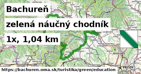 Bachureň Turistické trasy zelená náučný chodník