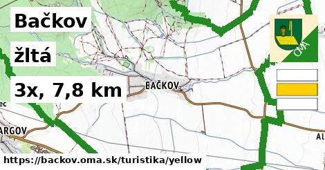 Bačkov Turistické trasy žltá 