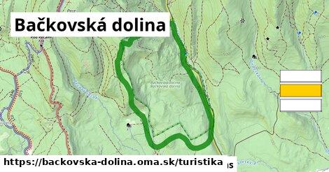 Bačkovská dolina Turistické trasy  