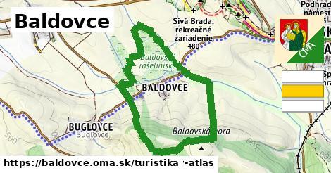 Baldovce Turistické trasy  