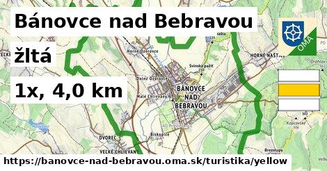 Bánovce nad Bebravou Turistické trasy žltá 