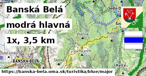 Banská Belá Turistické trasy modrá hlavná