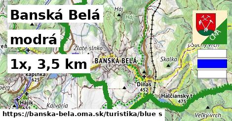 Banská Belá Turistické trasy modrá 