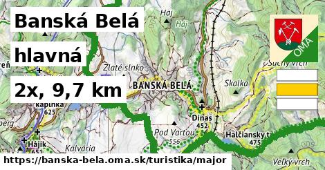 Banská Belá Turistické trasy hlavná 