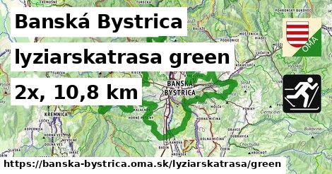 Banská Bystrica Lyžiarske trasy zelená 
