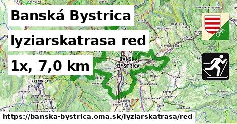 Banská Bystrica Lyžiarske trasy červená 