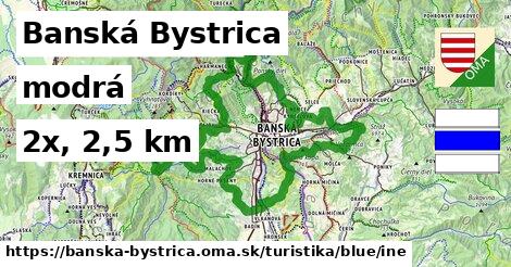 Banská Bystrica Turistické trasy modrá iná