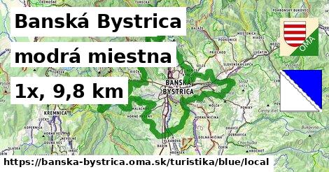 Banská Bystrica Turistické trasy modrá miestna