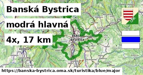 Banská Bystrica Turistické trasy modrá hlavná