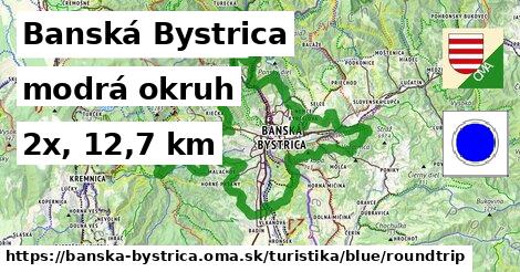 Banská Bystrica Turistické trasy modrá okruh