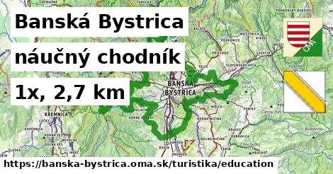 Banská Bystrica Turistické trasy náučný chodník 