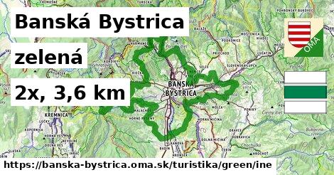 Banská Bystrica Turistické trasy zelená iná