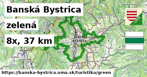 Banská Bystrica Turistické trasy zelená 