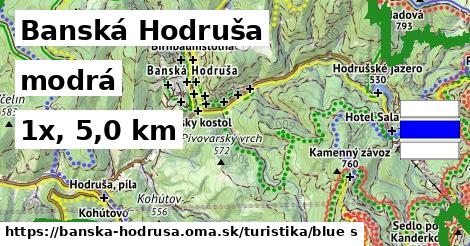 Banská Hodruša Turistické trasy modrá 