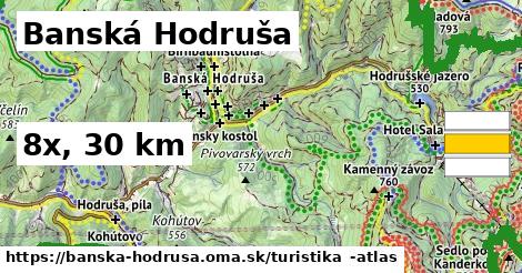 Banská Hodruša Turistické trasy  