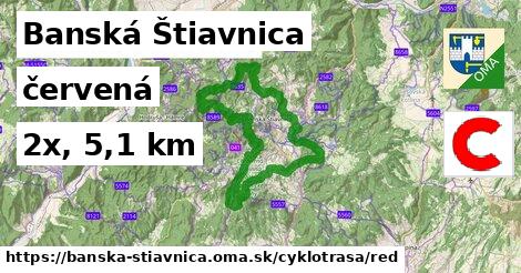 Banská Štiavnica Cyklotrasy červená 