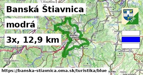 Banská Štiavnica Turistické trasy modrá 