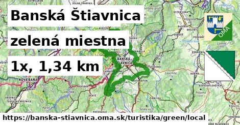 Banská Štiavnica Turistické trasy zelená miestna