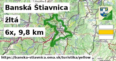 Banská Štiavnica Turistické trasy žltá 