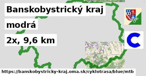 Banskobystrický kraj Cyklotrasy modrá mtb