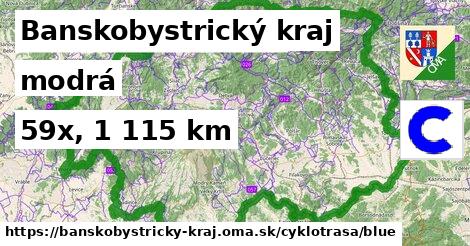 Banskobystrický kraj Cyklotrasy modrá 