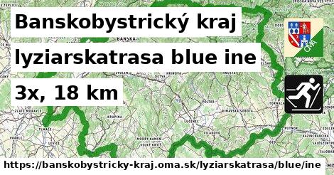 Banskobystrický kraj Lyžiarske trasy modrá iná