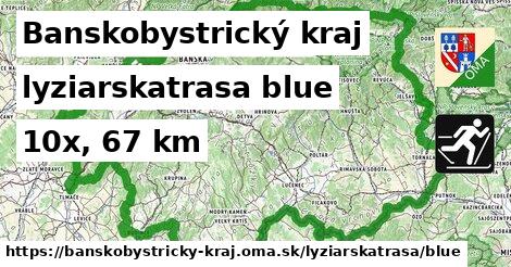 Banskobystrický kraj Lyžiarske trasy modrá 