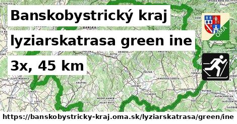 Banskobystrický kraj Lyžiarske trasy zelená iná
