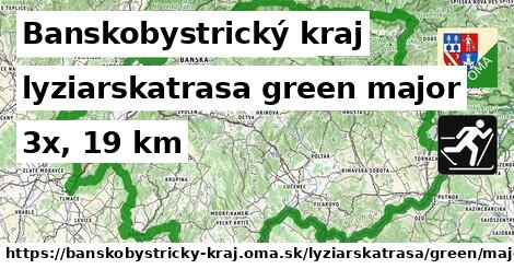 Banskobystrický kraj Lyžiarske trasy zelená hlavná