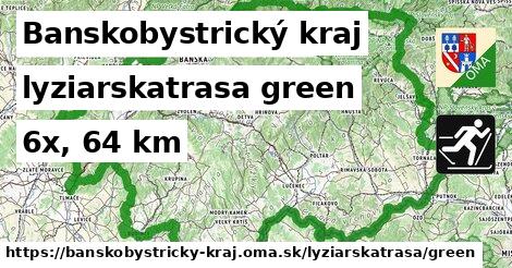 Banskobystrický kraj Lyžiarske trasy zelená 