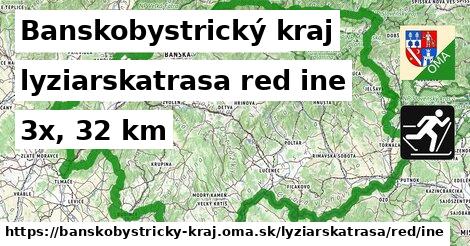 Banskobystrický kraj Lyžiarske trasy červená iná