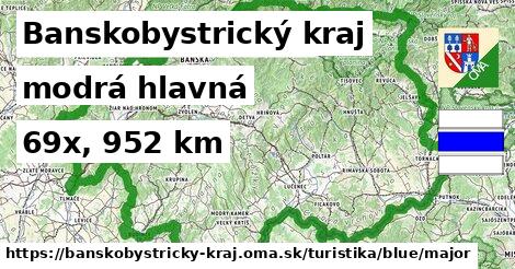 Banskobystrický kraj Turistické trasy modrá hlavná