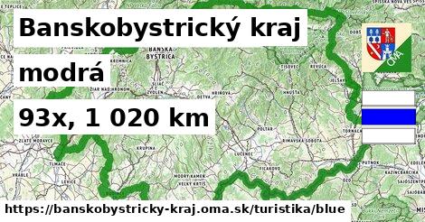 Banskobystrický kraj Turistické trasy modrá 