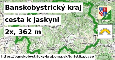 Banskobystrický kraj Turistické trasy cesta k jaskyni 