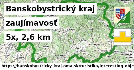 Banskobystrický kraj Turistické trasy zaujímavosť 