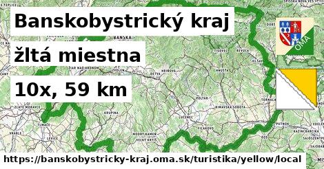 Banskobystrický kraj Turistické trasy žltá miestna