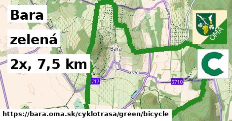 Bara Cyklotrasy zelená bicycle