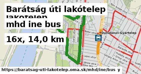 Barátság úti lakótelep Doprava iná bus
