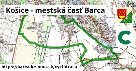 Košice - mestská časť Barca Cyklotrasy  