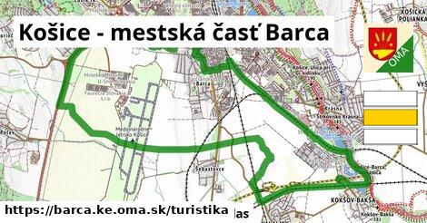 Košice - mestská časť Barca Turistické trasy  