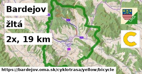 Bardejov Cyklotrasy žltá bicycle