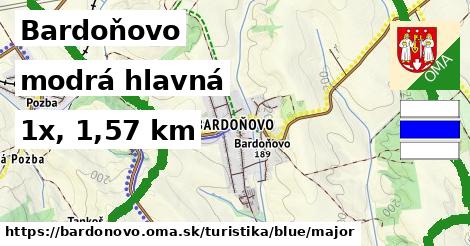Bardoňovo Turistické trasy modrá hlavná