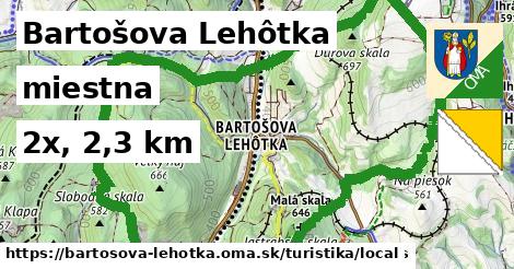 Bartošova Lehôtka Turistické trasy miestna 