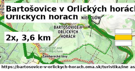 Bartošovice v Orlických horách Turistické trasy iná 
