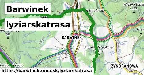 Barwinek Lyžiarske trasy  