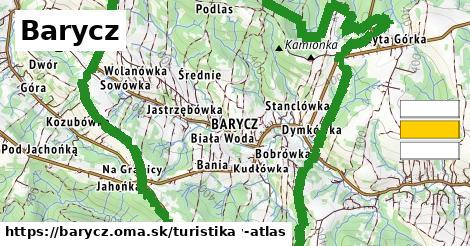 Barycz Turistické trasy  