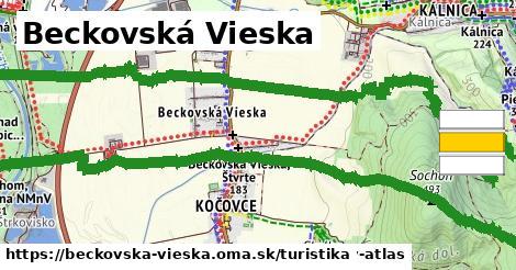 Beckovská Vieska Turistické trasy  