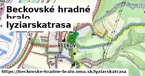 Beckovské hradné bralo Lyžiarske trasy  